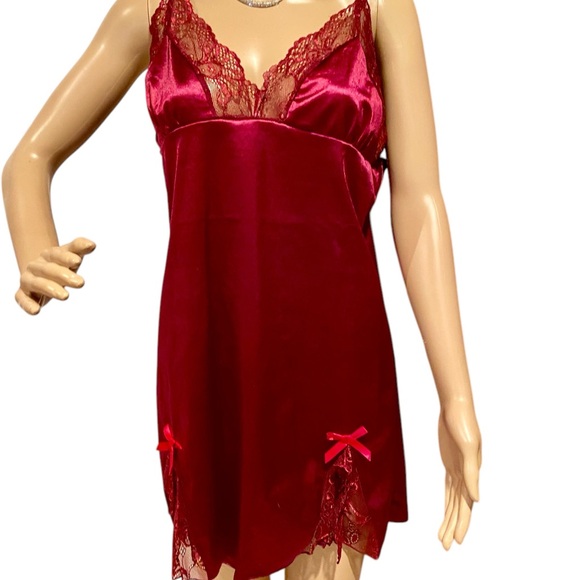 Sexy NWT maroon lace nightie & thong - Picture 5 of 15